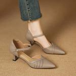 Handcrafted Luxury Genuine Leather Women's Shoes with Exquisite Craftsmanship(Easn20183028)