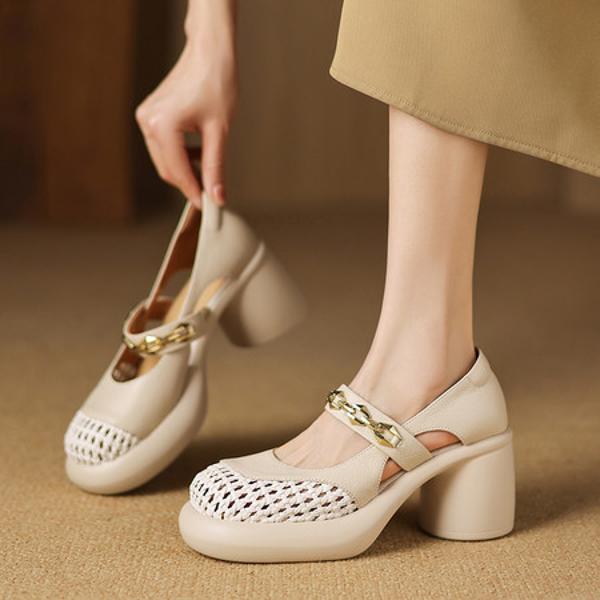 Elegant Handcrafted Leather Women’s Shoes: Luxury and Craftsmanship(Easn20182713)