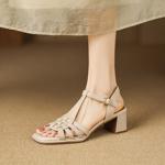 Elegant Handcrafted Genuine Leather Women's Shoes - Luxurious Quality(Easn20182710)