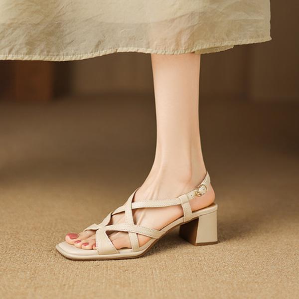 Elegant Handmade Leather Women's Shoes - Luxury Craftsmanship(Easn20182718)