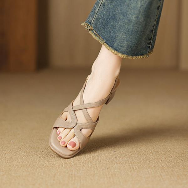 Elegant Handmade Leather Women's Shoes - Luxury Craftsmanship(Easn20182718)