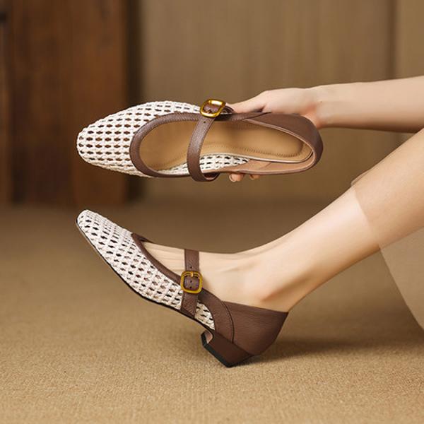 Exquisite Handcrafted Leather Women's Shoes: Timeless Elegance & Luxury(Easn20182726)