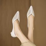 Elegant Handcrafted Leather Women's Shoes - Luxurious Quality Craftsmanship(Easn20182732)