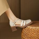 Handcrafted Luxury Leather Women's Shoes with Exquisite Quality(Easn20182737)