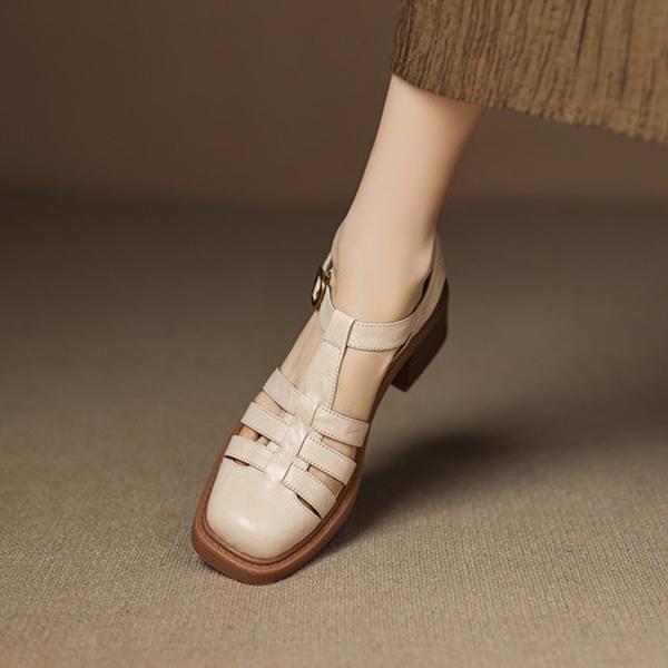 Exquisite Handcrafted Leather Shoes for Elegant Women(Easn20182751)