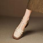 Handcrafted Luxury Leather Women's Shoes for Elegant Style(Easn20182752)