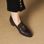 Exquisite Handcrafted Leather Women's Shoes: Luxury & Elegance(Easn20182758)