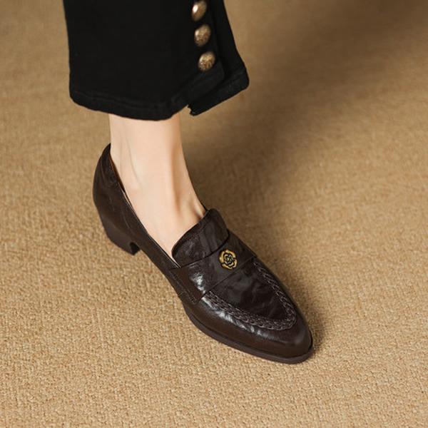 Exquisite Handcrafted Leather Women's Shoes: Luxury & Elegance(Easn20182758)