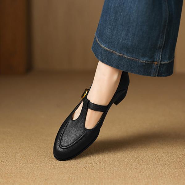 Handcrafted Luxury Leather Shoes for Elegant Women(Easn20182760)