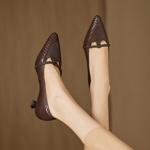 Handcrafted Leather Women's Shoes: Luxurious Elegance & Quality(Easn20182765)