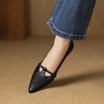 Handcrafted Leather Women's Shoes: Luxurious Elegance & Quality(Easn20182765)