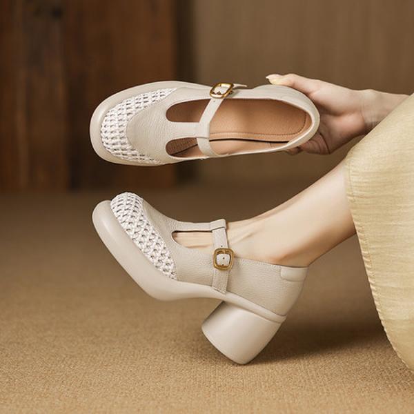 Handcrafted Premium Leather Shoes for Elegant Women(Easn20182753)