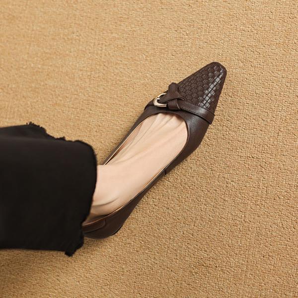 Handcrafted Genuine Leather Women's Shoes: Elegant Luxury with Exquisite Craftsmanship(Easn20182779)