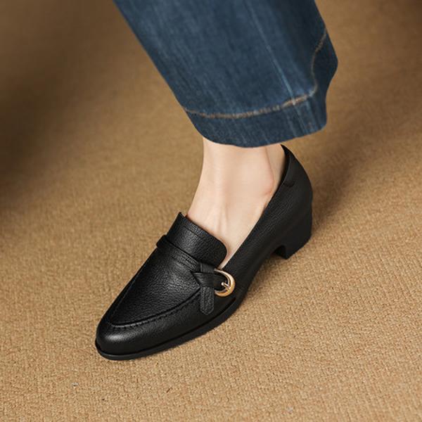 Luxurious Handcrafted Leather Women's Shoes: Elegance in Every Stitch(Easn20182781)