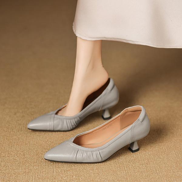 Exquisite Handmade Leather Women's Shoes: Elegant Craftsmanship for Luxury Style(Easn20182787)