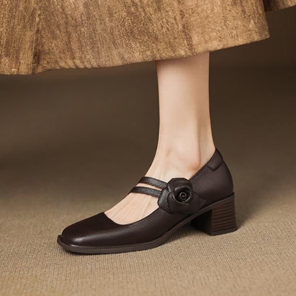 Handcrafted Leather Women's Shoes: Luxurious Elegance(Easn20182799)