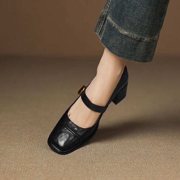 Handcrafted Genuine Leather Women's Shoes - Elegant Luxury Quality(Easn20182800)