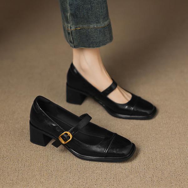 Handcrafted Genuine Leather Women's Shoes - Elegant Luxury Quality(Easn20182800)