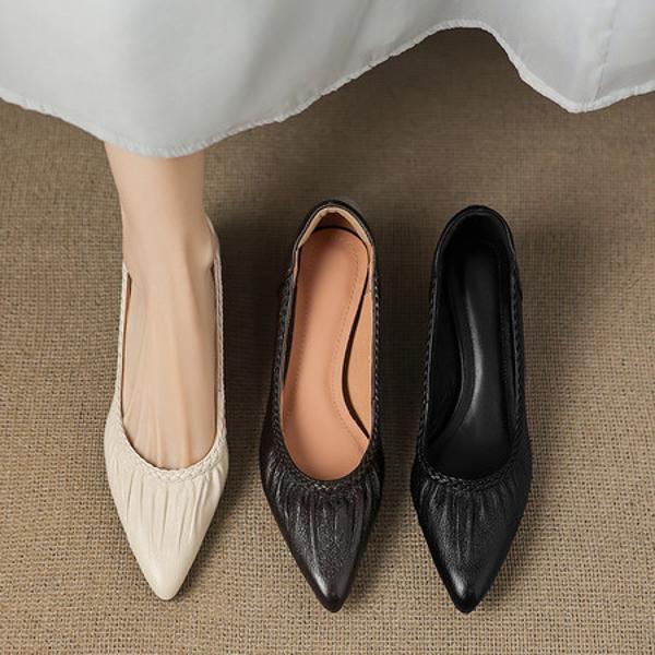 Handcrafted Luxury Genuine Leather Women's Shoes - Elegant Craftsmanship(Easn20182788)