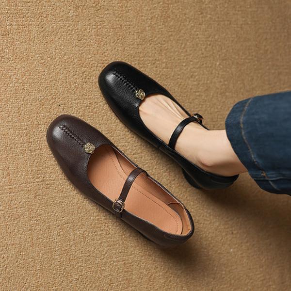 Exquisite Handmade Leather Women's Shoes: Luxury Craftsmanship & Elegant Design(Easn20182812)