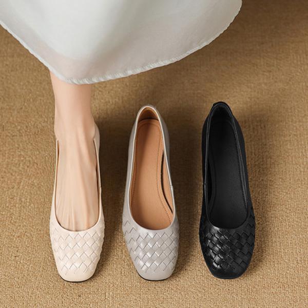 Elegant Handmade Leather Women's Shoes: Luxurious Craftsmanship & Quality.(Easn20182822)