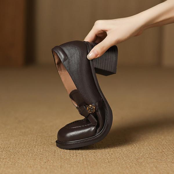 Handcrafted Luxury Leather Women's Shoes, Exquisite Quality(Easn20182802)