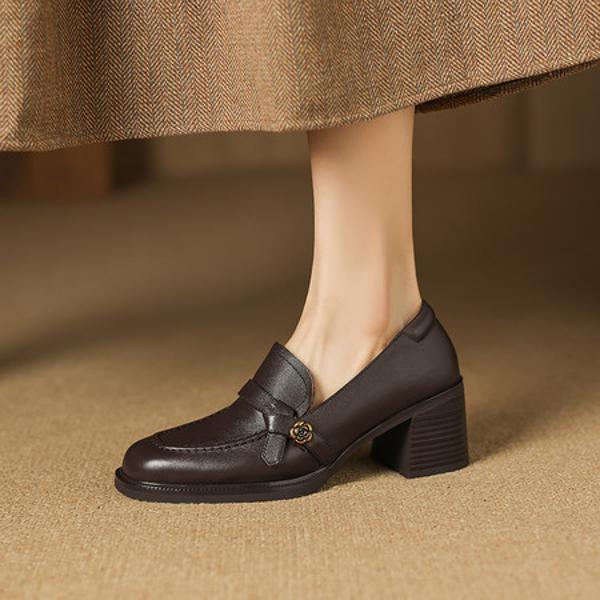 Handcrafted Luxury Leather Women's Shoes, Exquisite Quality(Easn20182802)