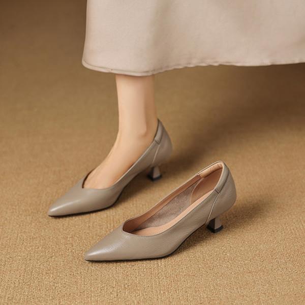 Exquisite Handcrafted Genuine Leather Women’s Shoes: Luxury, Elegance, and Quality(Easn20182850)