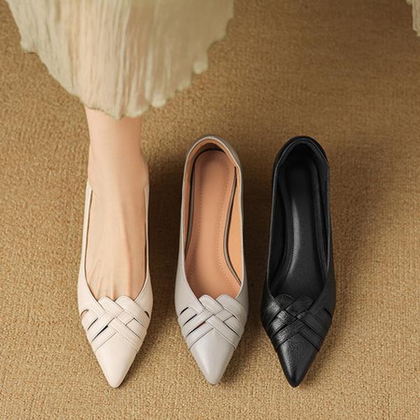 Exquisite Handcrafted Leather Women's Shoes: A Blend of Luxury and Elegance(Easn20182815)