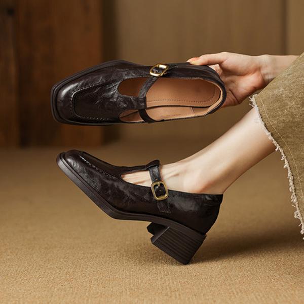 Luxurious Handcrafted Leather Women's Shoes with Elegant Craftsmanship(Easn20182837)