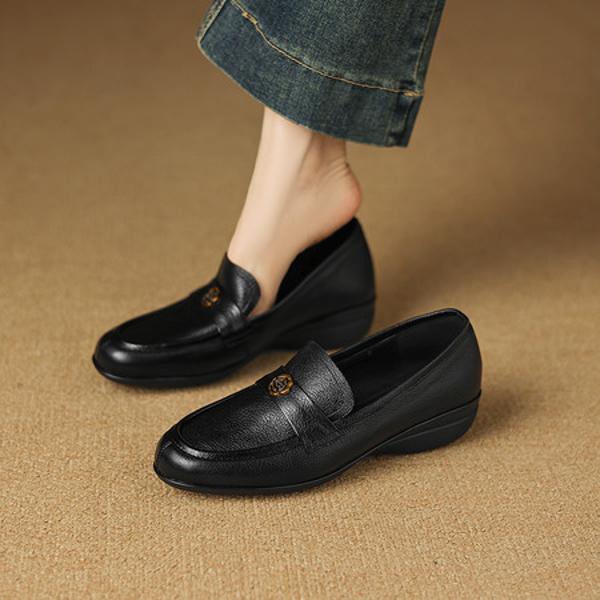 Handcrafted Genuine Leather Women's Shoes: Elegant Artistry with Luxurious Quality(Easn20182839)