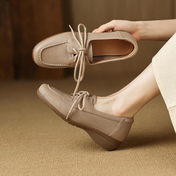 Elegantly Crafted Genuine Leather Handmade Women's Shoes(Easn20182838)