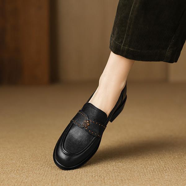 Luxurious Handcrafted Leather Women’s Shoes of Elegance(Easn20182859)