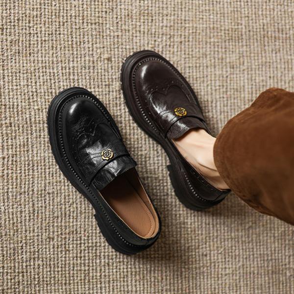 Elegant Handmade Genuine Leather Women's Shoes: Luxury Craftsmanship(Easn20182506)