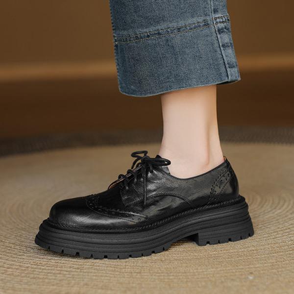 Elegant Handcrafted Leather Women’s Shoes with Premium Quality(Easn20182397)