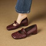 Handcrafted Luxury Leather Shoes for Elegant Women(Easn20182912)