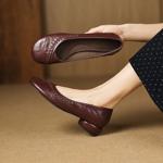 Handcrafted Genuine Leather Women's Shoes: Elegant Luxury with Exquisite Craftsmanship(Easn20182908)