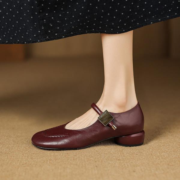 Luxurious Handcrafted Genuine Leather Women’s Shoes with Elegance(Easn20182911)