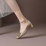 Handcrafted Leather Elegance: Luxurious Women's Shoes(Ebaiyilinx23-19)