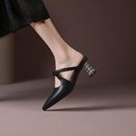 Elegant Handcrafted Genuine Leather Women's Shoes - Luxurious Craftsmanship(Ebaiyilinx23-22)