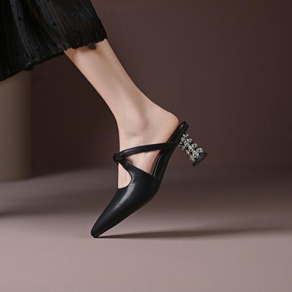 Elegant Handcrafted Genuine Leather Women's Shoes - Luxurious Craftsmanship(Ebaiyilinx23-22)