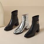 Elegant Handcrafted Leather Women's Shoes with Luxury Finish(Ebaiyilinx24-61)