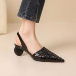 Elegant Handcrafted Genuine Leather Women's Shoes(Ebaiyilinx25-33A)