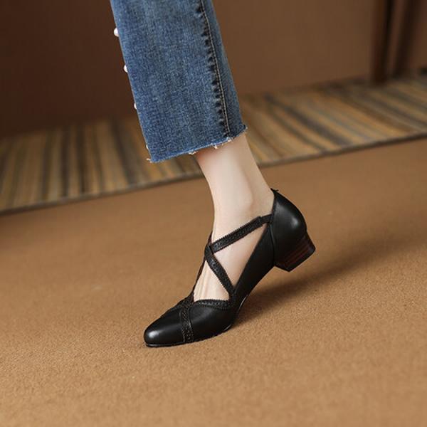 Exquisite Handmade Leather Women's Shoes, Luxurious Craftsmanship(Ebuer888b3026)