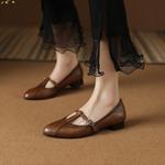 Handcrafted Genuine Leather Women's Shoes: Elegant Luxury with Exquisite Craftsmanship(Ebuer888b3035)