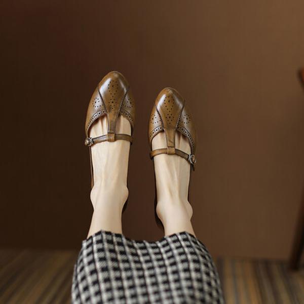 Handcrafted Genuine Leather Women's Shoes: Elegant Luxury with Exquisite Craftsmanship(Ebuer888b3035)