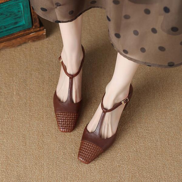 Handcrafted Luxury Leather Women's Shoes - Timeless Elegance(Ebuer888b7050)