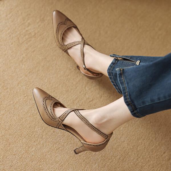 Handcrafted Luxury Leather Women's Shoes - Elegance Redefined(Ebuer888b3091)