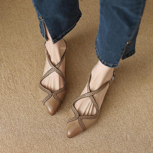 Elegant Handmade Luxury Leather Women's Shoes(Ebuer888b3092)