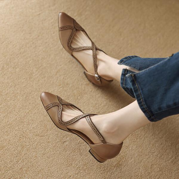 Elegant Handmade Luxury Leather Women's Shoes(Ebuer888b3092)